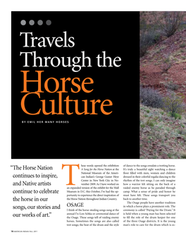 “ the Horse Nation Continues to Inspire, and Native Artists Continue