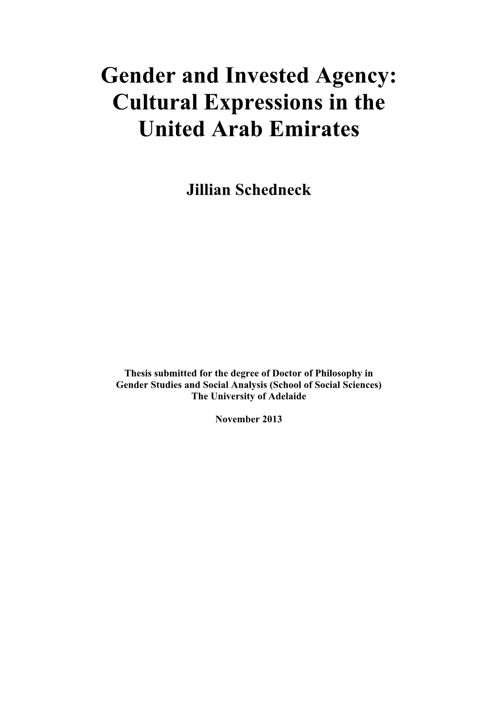 Cultural Expressions in the United Arab Emirates