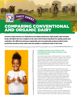 Comparing Conventional and Organic Dairy