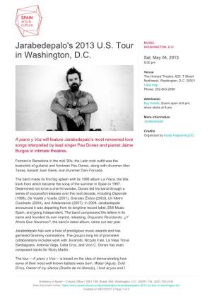 Jarabedepalo's 2013 US Tour in Washington, DC