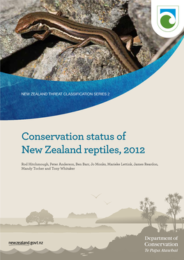 Conservation Status of New Zealand Reptiles, 2012