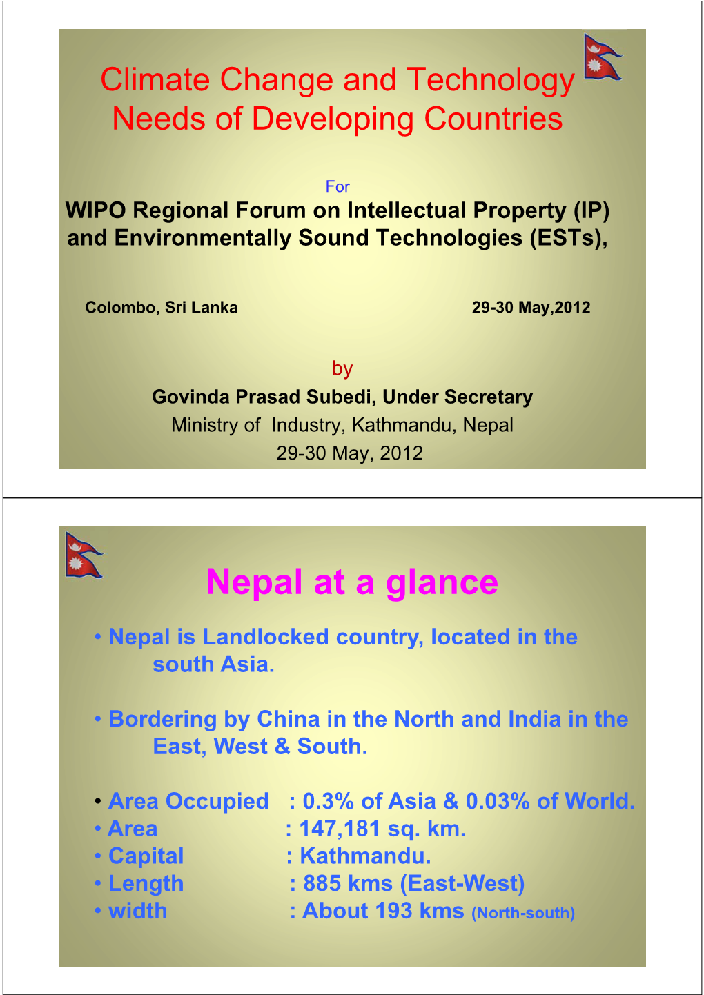 Nepal at a Glance