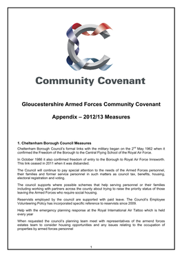 Gloucestershire Armed Forces Community Covenant Appendix
