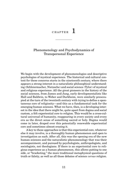 Phenomenology and Psychodynamics of Transpersonal Experience