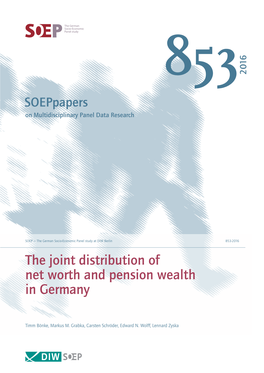 The Joint Distribution of Net Worth and Pension Wealth in Germany