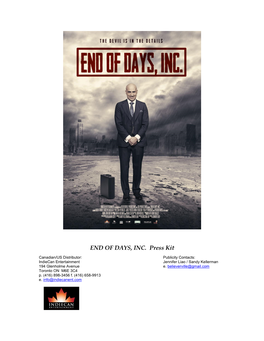 END of DAYS, INC. Press Kit