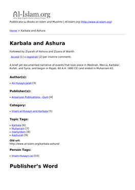 Karbala and Ashura
