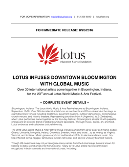 Lotus Infuses Downtown Bloomington with Global