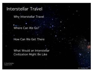 Interstellar Travel Slides
