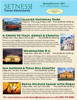 Travel Adventures for a Detailed Flyer on Any Tour