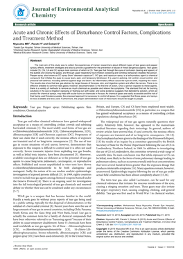 Acute and Chronic Effects of Disturbance Control Factors