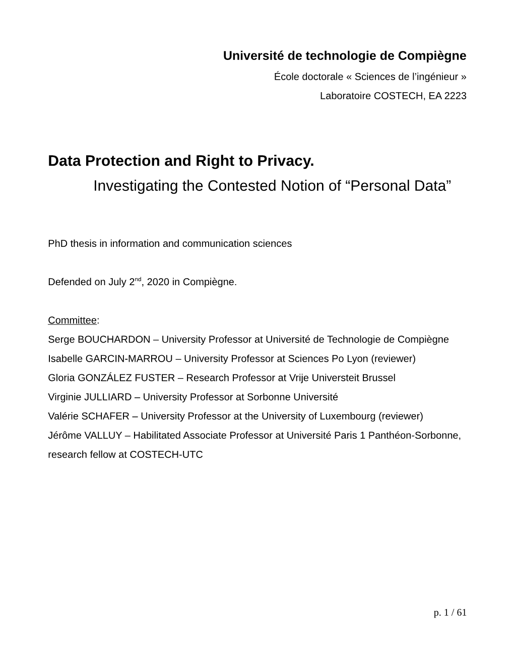 Data Protection And Right To Privacy Investigating The Contested