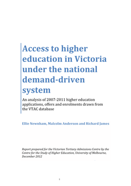 Access to Higher Education in Victoria 181212 Final