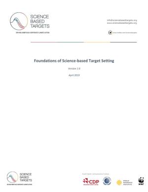 Foundations of Science-Based Target Setting
