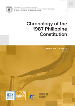 Cronology of the 1987 Philippine Constitution
