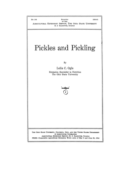 Pickles and Pickling