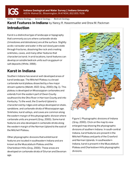 Introduction Karst in Indiana