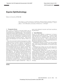 Equine Ophthalmology