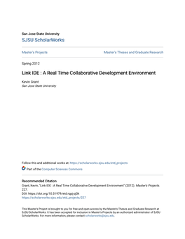 Link IDE : a Real Time Collaborative Development Environment