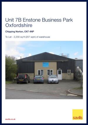 Unit 7B Enstone Business Park Oxfordshire