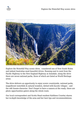 Explore the Waterfall Way Scenic Drive