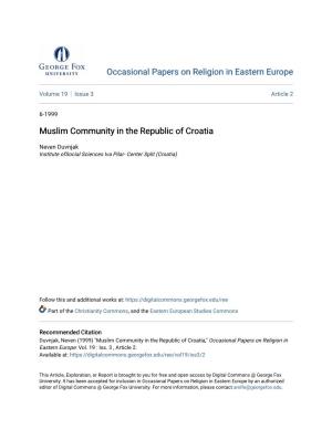 Muslim Community in the Republic of Croatia