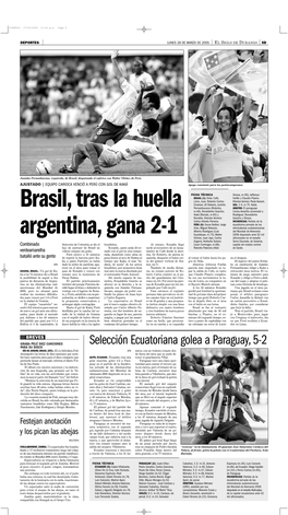 Selección Ecuatoriana Golea a Paraguay