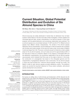 Current Situation, Global Potential Distribution and Evolution of Six Almond Species in China