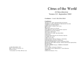 Citrus of the World a Citrus Directory Version 2.0 - September 2002