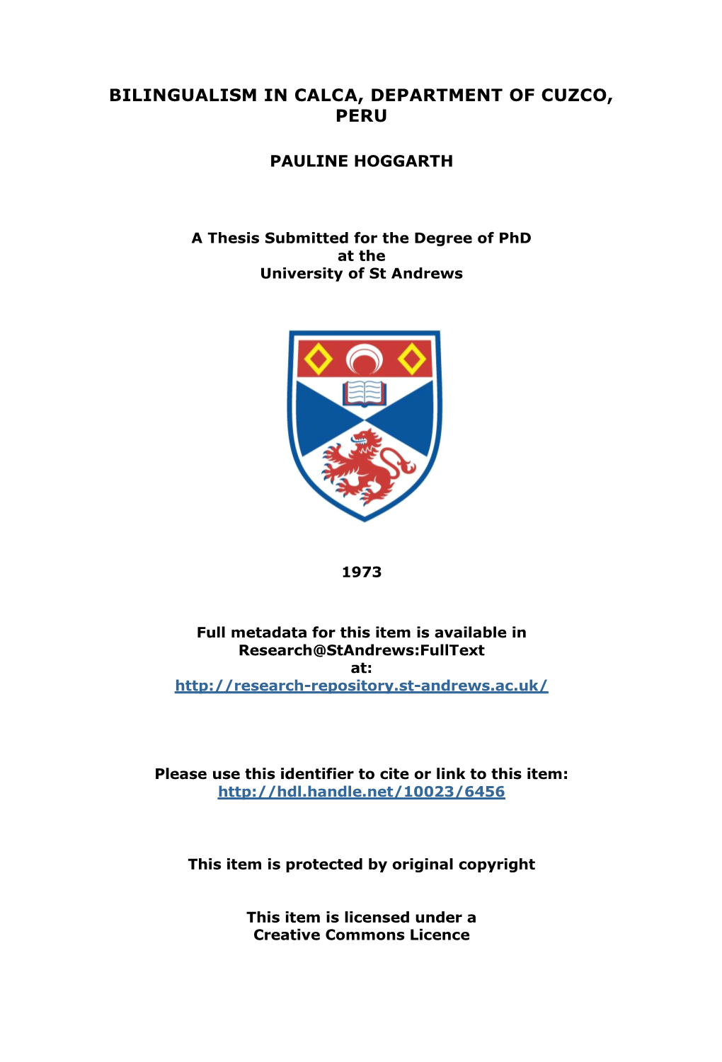 Pauline Hoggarth Phd Thesis