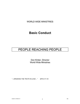 Basic Conduct