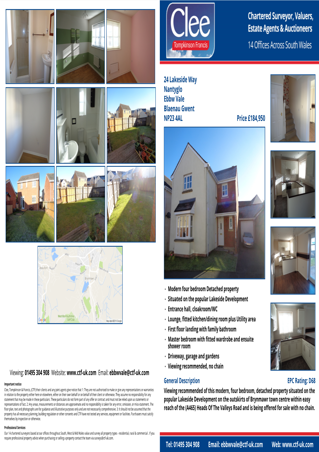 24 Lakeside Way Nantyglo Ebbw Vale Blaenau Gwent Price £184,950 NP23