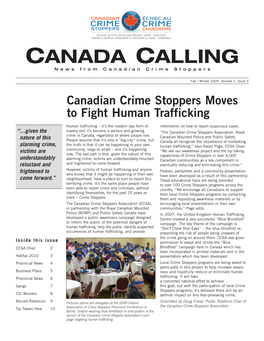 CANADA CALLING News from Canadian Crime Stoppers