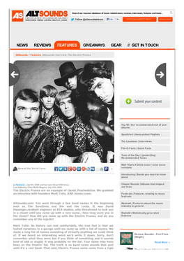 Altsounds Interview: the Electric Prunes