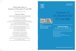 Seminars in ULTRASOUND CT and MRI HOWARD W