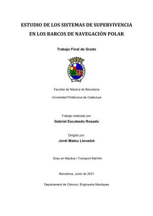 Estudio De Los Sistemas De Supervivencia En Los Barcos De Navegación Polar