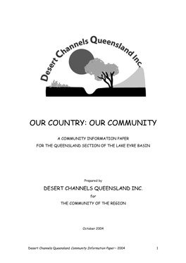 Community Information Paper for the Queensland Section of the Lake Eyre Basin