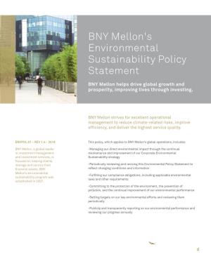 Environmental Sustainability Policy Statement