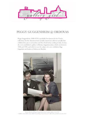 Peggy Guggenheim @ Ordovas