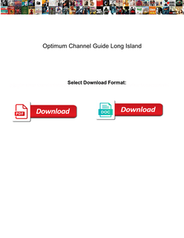 Optimum Channel Guide Long Island