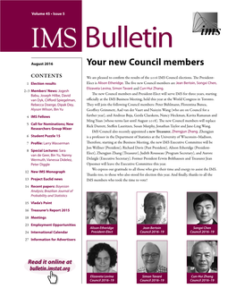 IMS Bulletin 45(5)