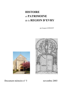 HISTOIRE Et PATRIMOINE De La REGION D'evry