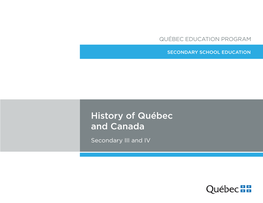 History of Québec and Canada