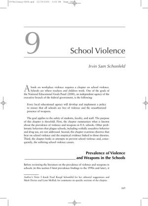 School Violence Irvin Sam Schonfeld