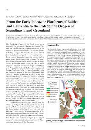 From the Early Paleozoic Platforms of Baltica and Laurentia to the Caledonide Orogen of Scandinavia and Greenland