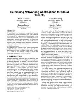Rethinking Networking Abstractions for Cloud Tenants