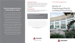 Doctor of Psychology (Psy.D.) in Clinical Psychology