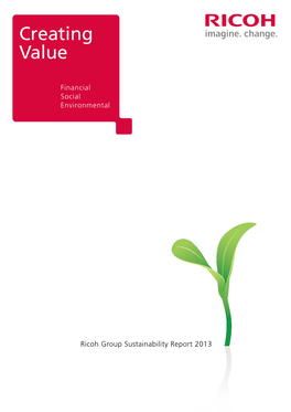 Ricoh Group Sustainability Report 2013