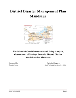 District Disaster Management Plan Mandsaur