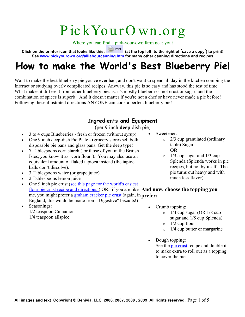 How to Make the World's Best Blueberry Pie!